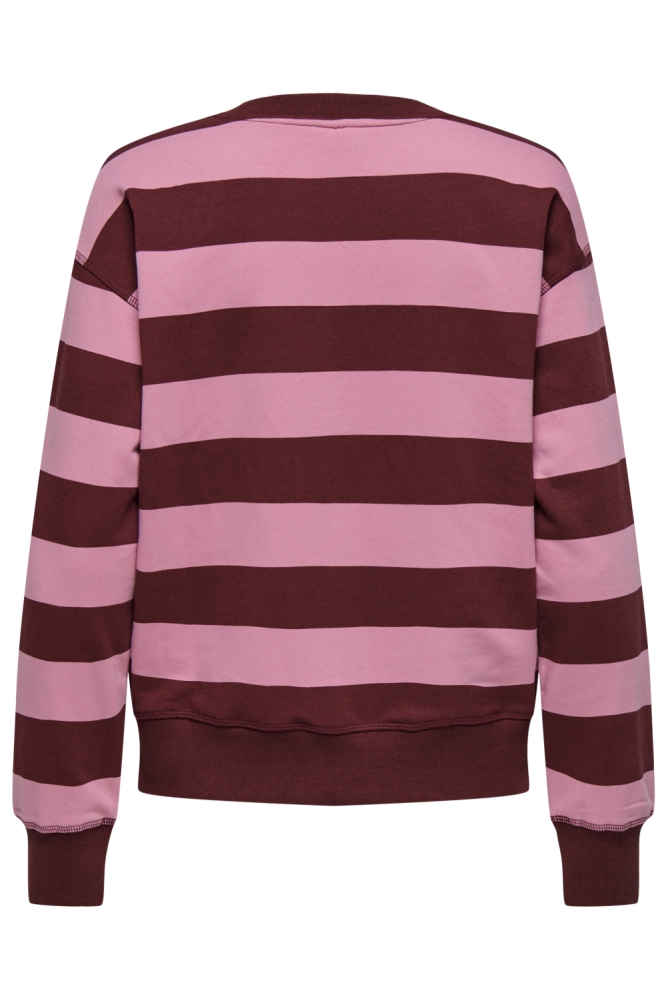 JDYBOOGIE L/S SWEAT JRS 15320335 Cashmere Rose/CABERNET STRIPES